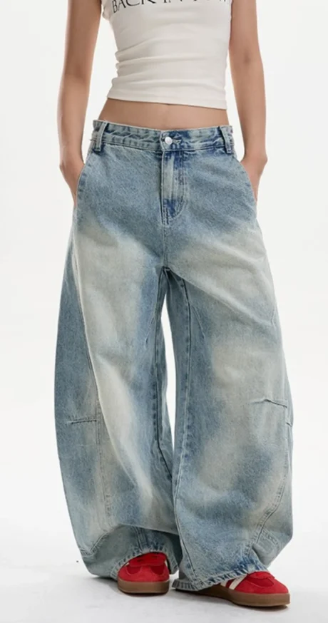 Washed Distressed Machete Jeans