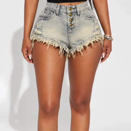 Vintage Distressed Denim Shorts