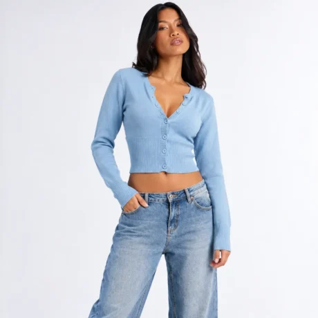 Knitted Cardigan, Long Sleeves